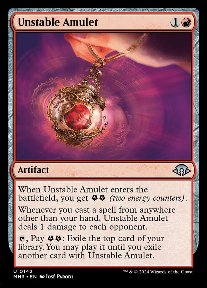 MTG Card Title: Unstable Amulet MH3/142