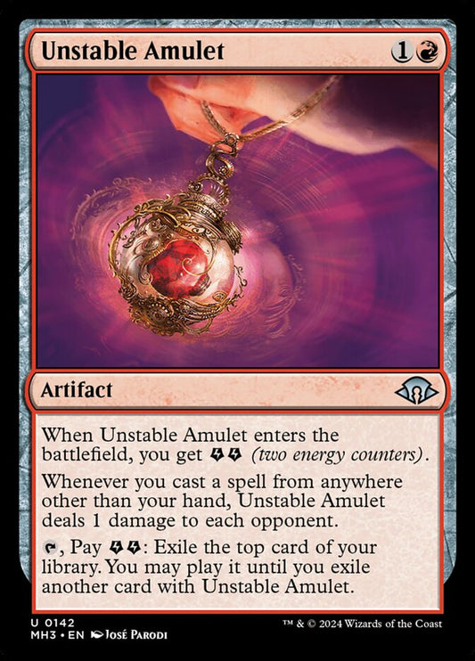 MTG Card Title: Unstable Amulet MH3/142