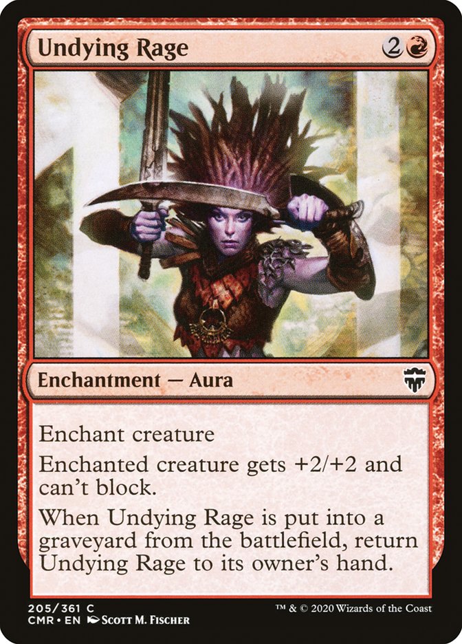 MTG Card Title: Undying Rage CMR/205