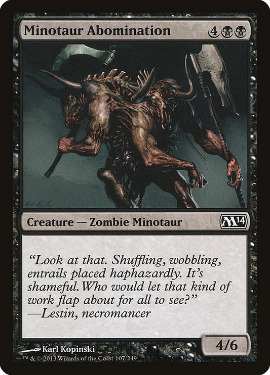 MTG Card Title: Minotaur Abomination M14/107