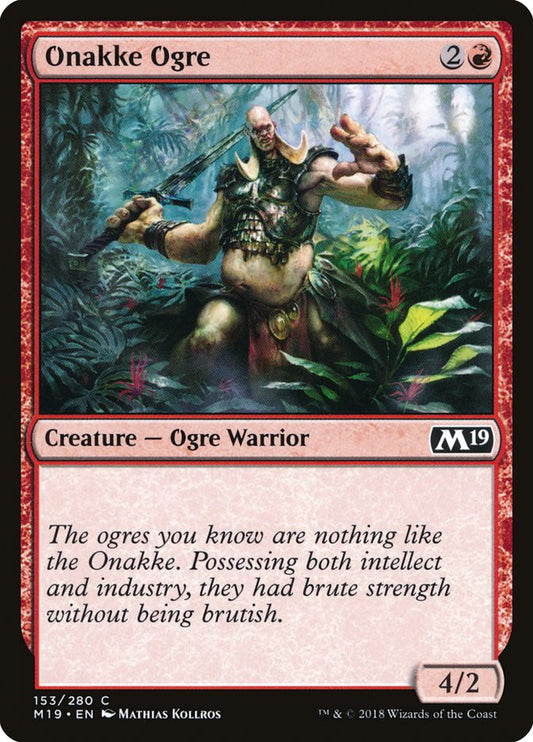 MTG Card Title: Onakke Ogre M19/153