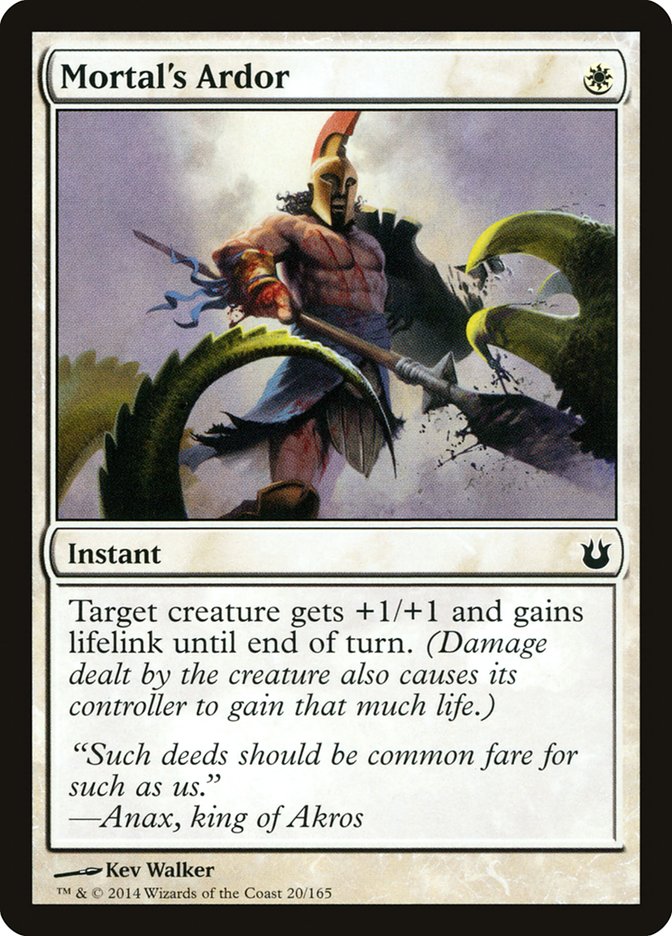 MTG Card Title: Mortal's Ardor BNG/20