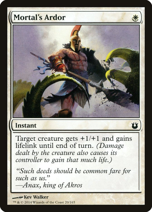 MTG Card Title: Mortal's Ardor BNG/20