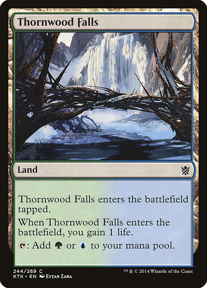 MTG Card Title: Thornwood Falls KTK/244