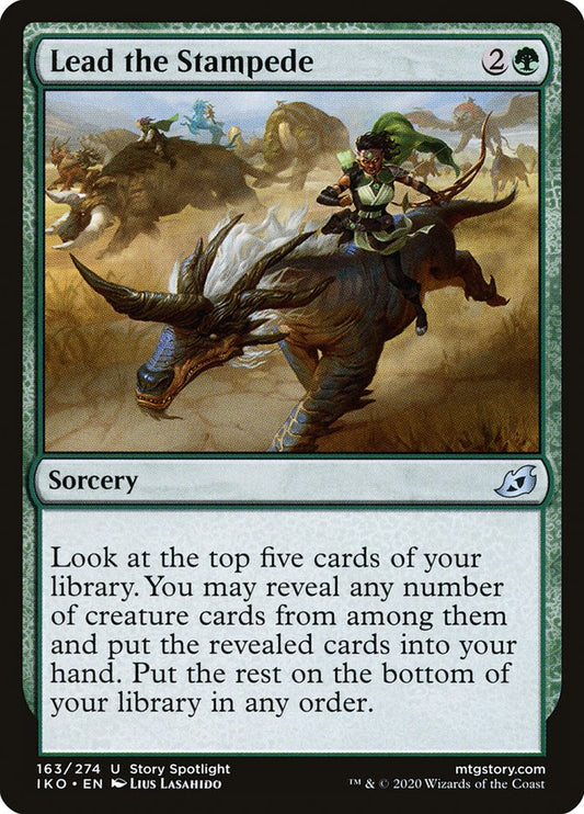 MTG Card Title: Lead the Stampede IKO/163