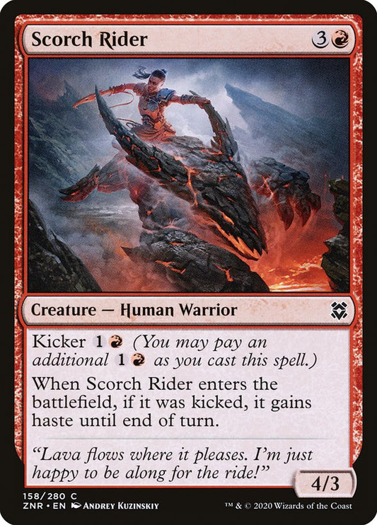 MTG Card Title: Scorch Rider ZNR/158