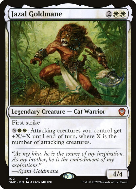 MTG Card Title: Jazal Goldmane DMC/102