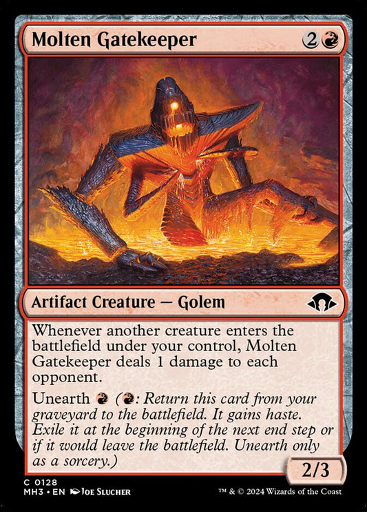 MTG Card Title: Molten Gatekeeper MH3/128