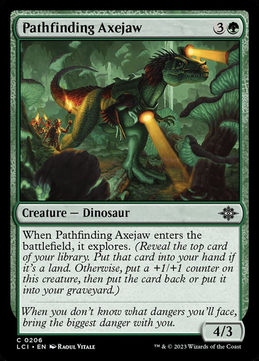 MTG Card Title: Pathfinding Axejaw LCI/206