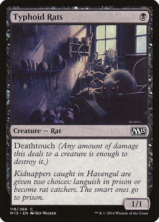 MTG Card Title: Typhoid Rats M15/118