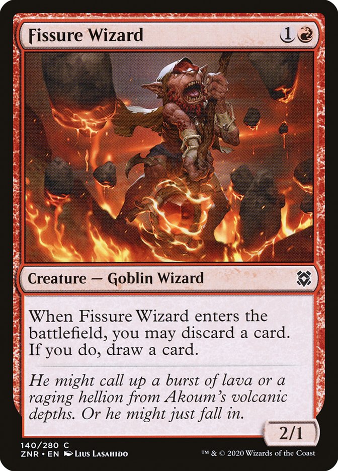 MTG Card Title: Fissure Wizard ZNR/140