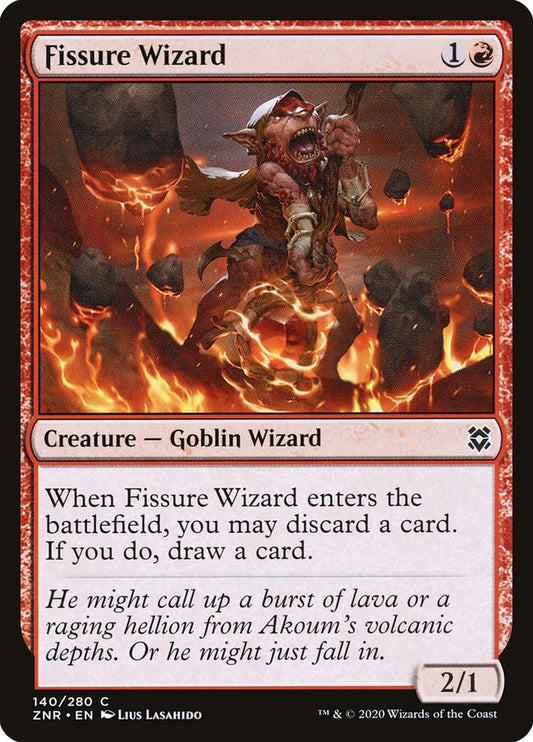 MTG Card Title: Fissure Wizard ZNR/140