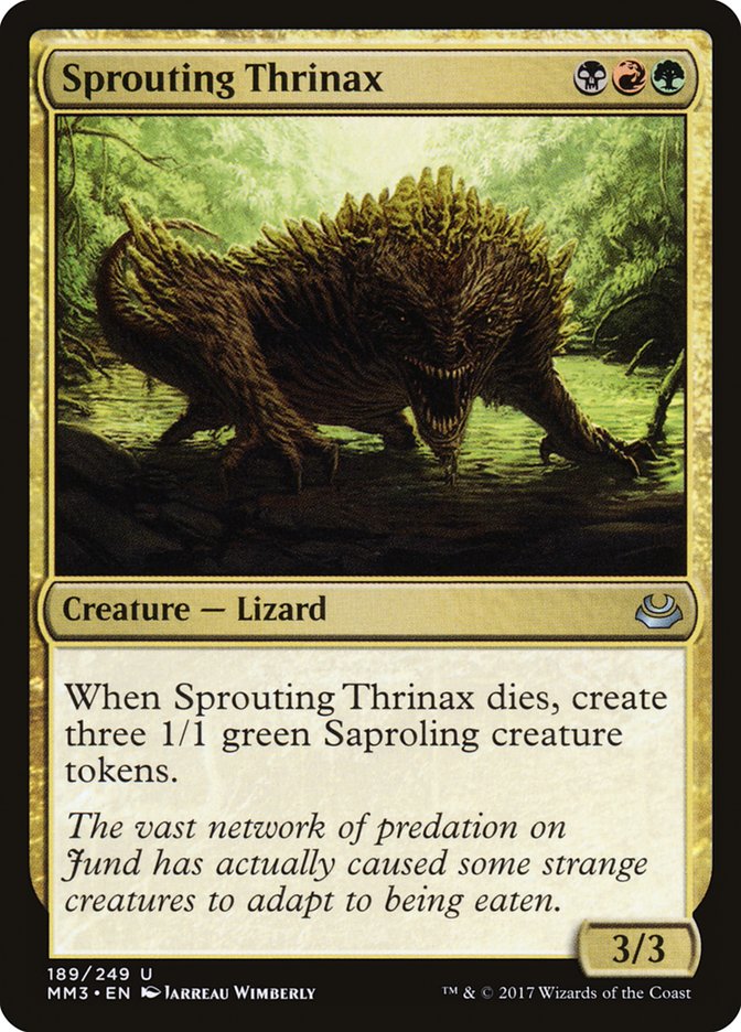 MTG Card Title: Sprouting Thrinax MM3/189