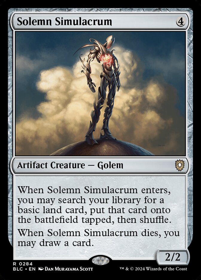 MTG Card Title: Solemn Simulacrum BLC/284