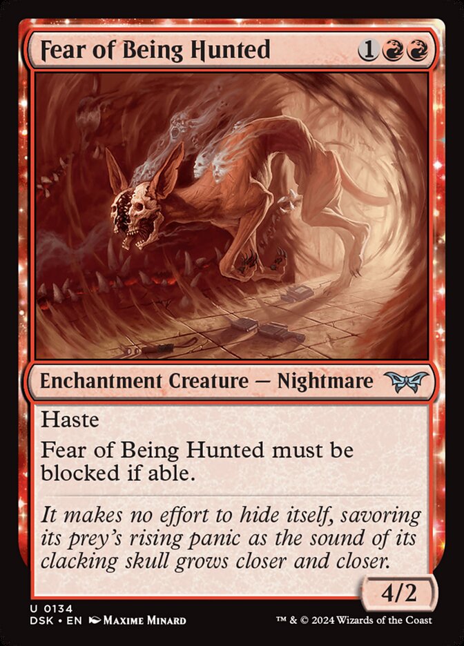 MTG Card Title: Fear of Being Hunted DSK/134