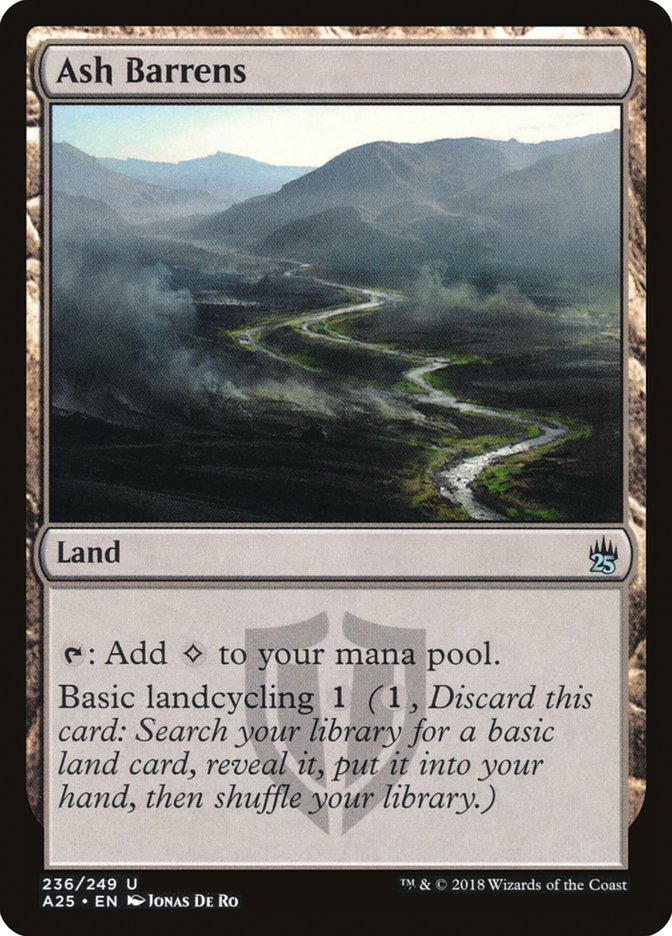 MTG Card Title: Ash Barrens A25/236
