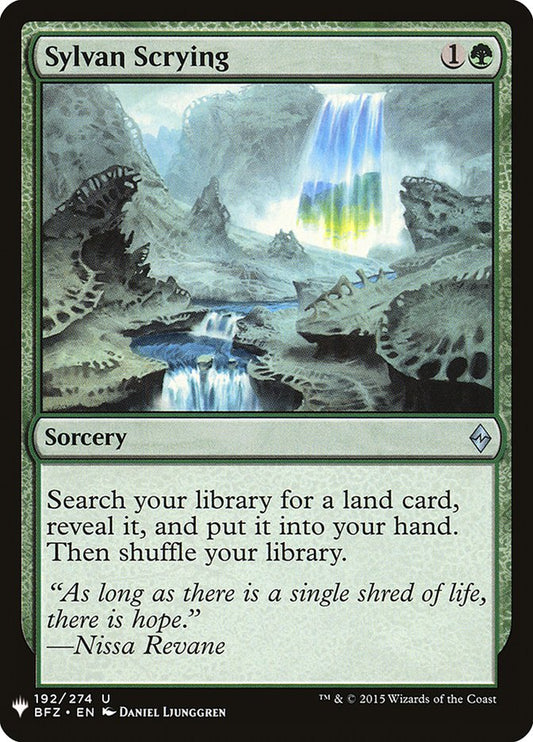 MTG Card Title: Sylvan Scrying PLST/BFZ-192