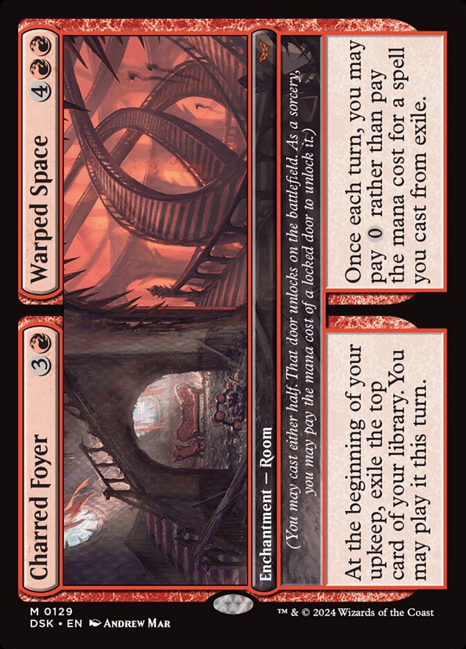 MTG Card Title: Charred Foyer // Warped Space DSK/129