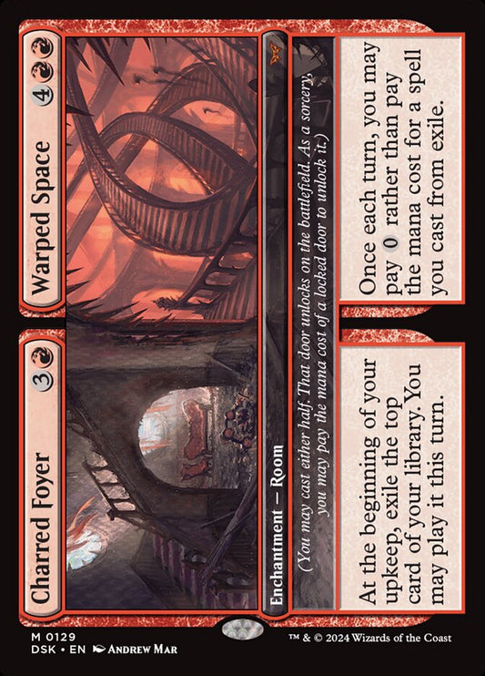 MTG Card Title: Charred Foyer // Warped Space DSK/129