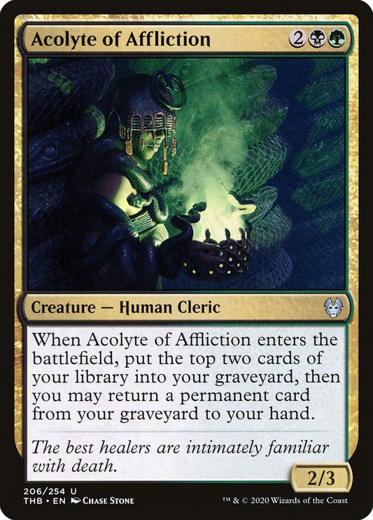 MTG Card Title: Acolyte of Affliction THB/206