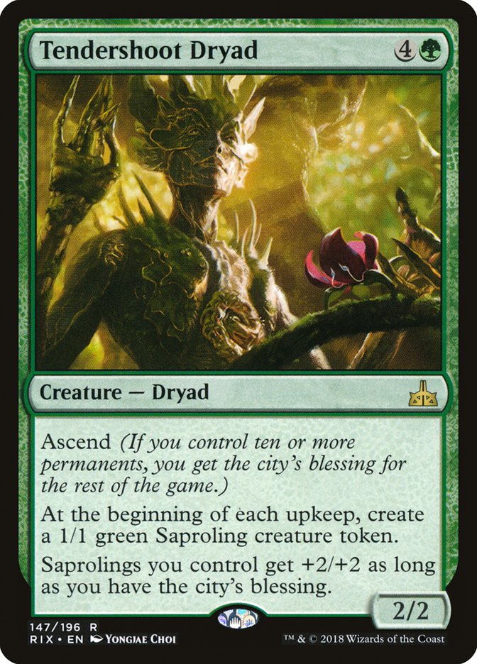 MTG Card Title: Tendershoot Dryad RIX/147