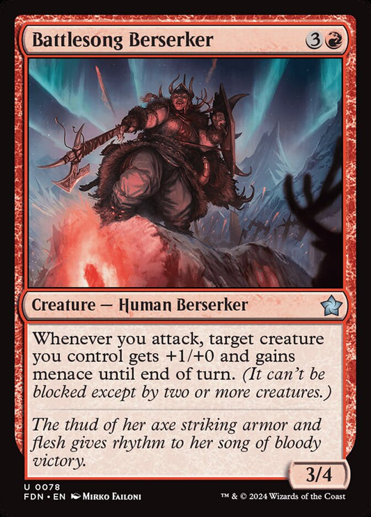 MTG Card Title: Battlesong Berserker FDN/78