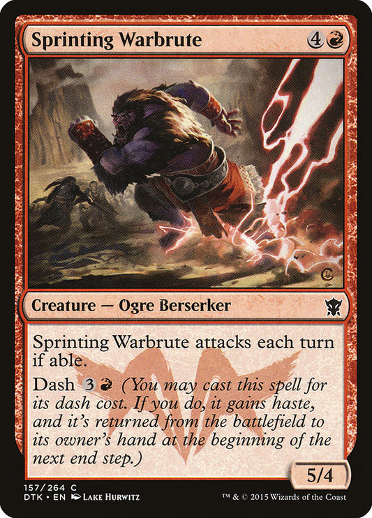 MTG Card Title: Sprinting Warbrute DTK/157