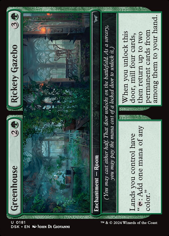 MTG Card Title: Greenhouse // Rickety Gazebo DSK/181