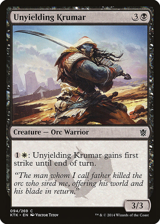 MTG Card Title: Unyielding Krumar KTK/94