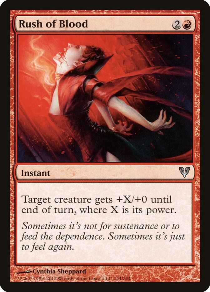 MTG Card Title: Rush of Blood AVR/154