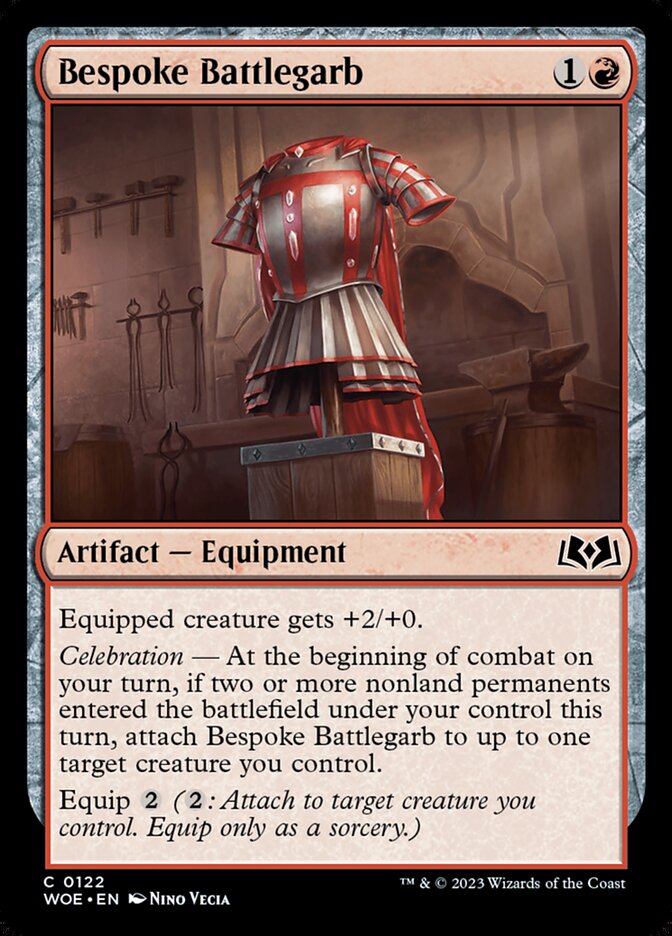 MTG Card Title: Bespoke Battlegarb WOE/122