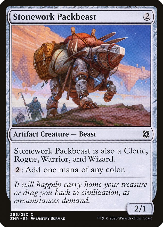 MTG Card Title: Stonework Packbeast ZNR/255
