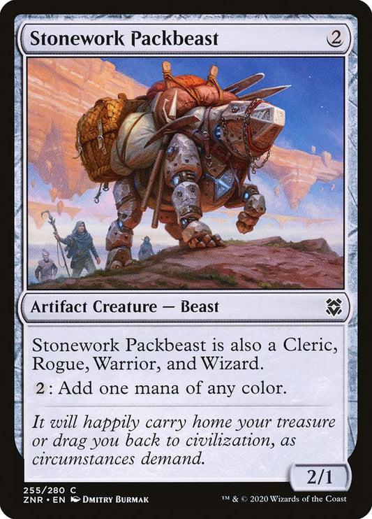 MTG Card Title: Stonework Packbeast ZNR/255