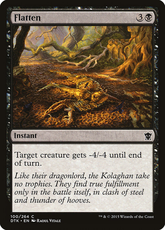 MTG Card Title: Flatten DTK/100