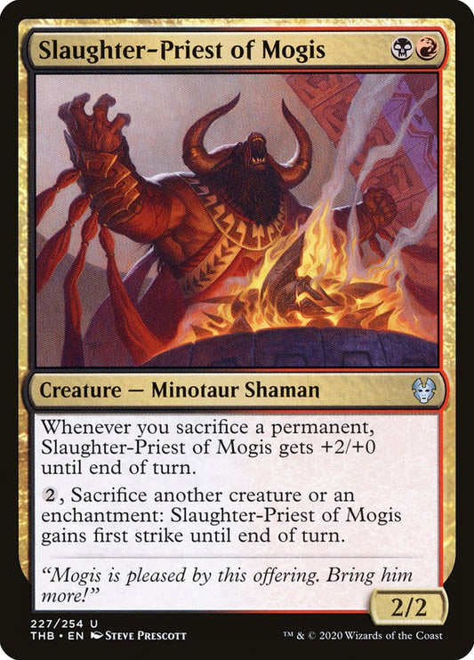 MTG Card Title: Slaughter-Priest of Mogis THB/227