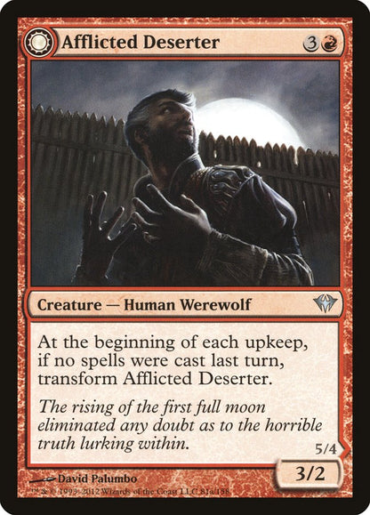 MTG Card Title: Afflicted Deserter // Werewolf Ransacker DKA/81