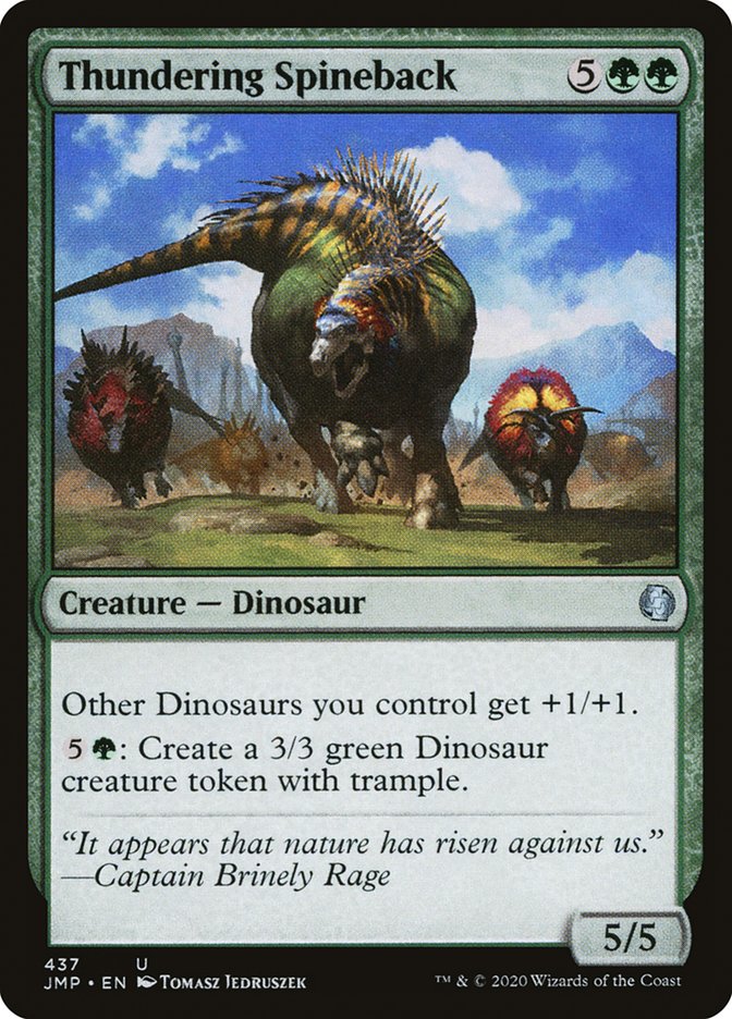 MTG Card Title: Thundering Spineback JMP/437