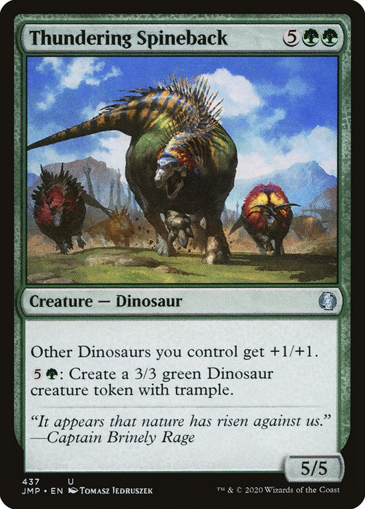 MTG Card Title: Thundering Spineback JMP/437