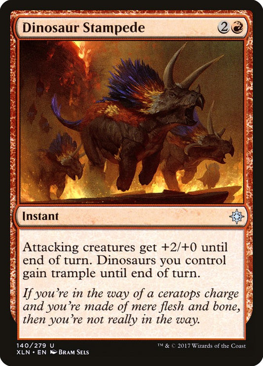 MTG Card Title: Dinosaur Stampede XLN/140