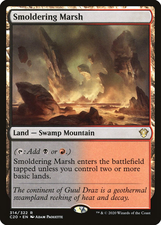 MTG Card Title: Smoldering Marsh C20/314