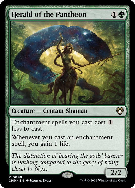 MTG Card Title: Herald of the Pantheon CMM/898