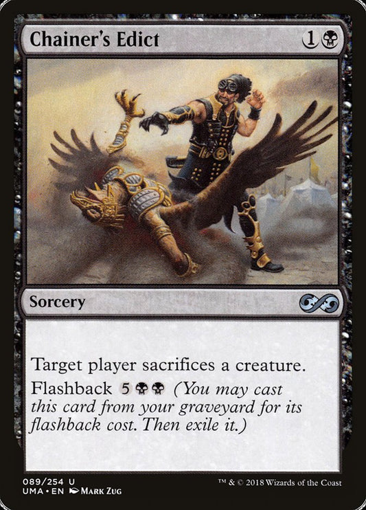 MTG Card Title: Chainer's Edict UMA/89