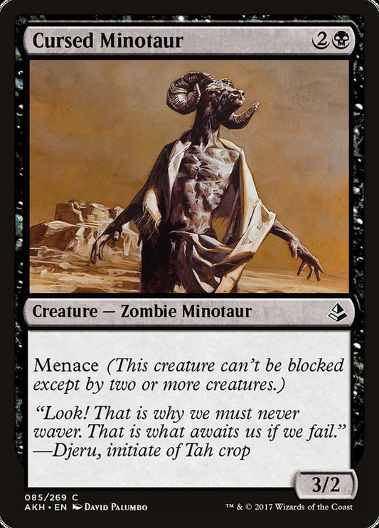 MTG Card Title: Cursed Minotaur AKH/85
