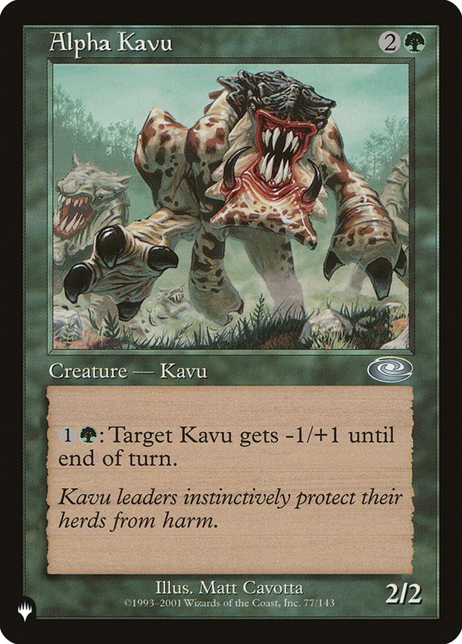 MTG Card Title: Alpha Kavu PLST/PLS-77