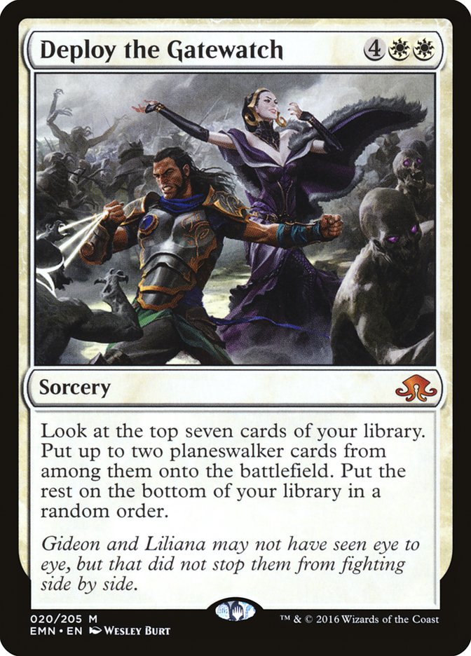 MTG Card Title: Deploy the Gatewatch EMN/20
