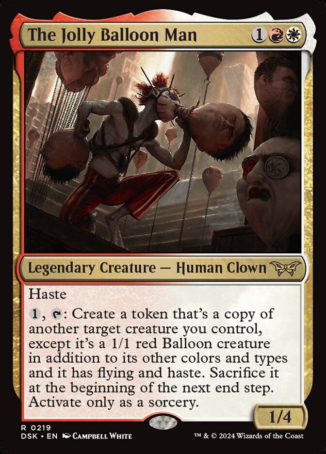 MTG Card Title: The Jolly Balloon Man DSK/219