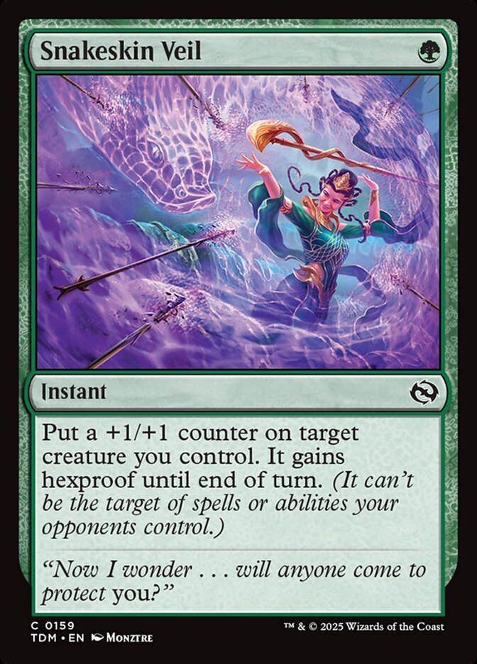 MTG Card Title: Snakeskin Veil TDM/159