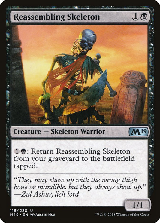 MTG Card Title: Reassembling Skeleton M19/116