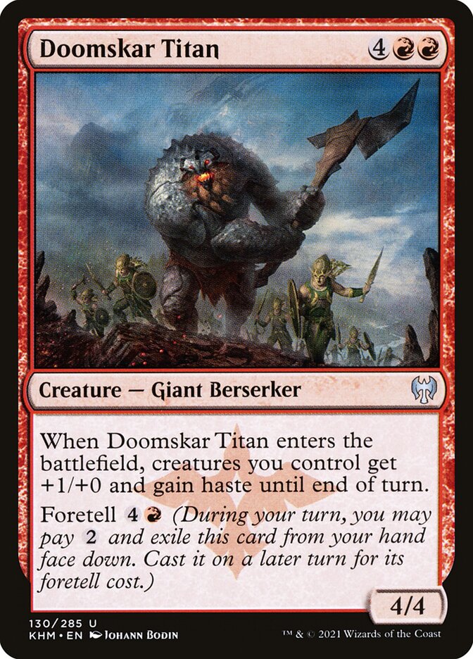MTG Card Title: Doomskar Titan KHM/130