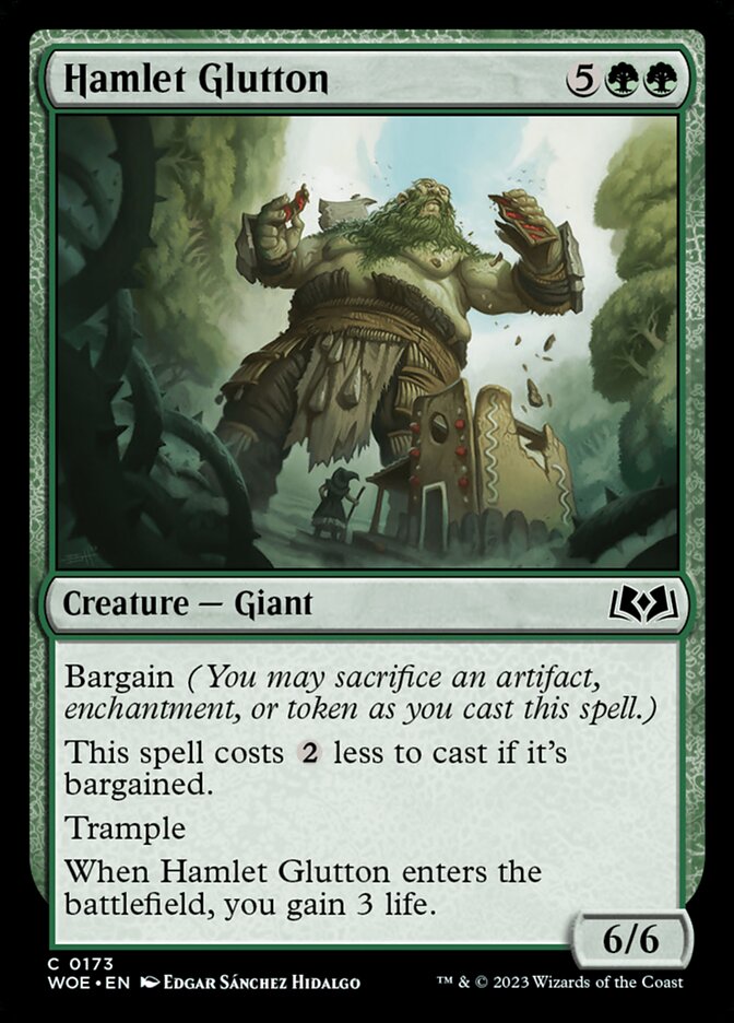 MTG Card Title: Hamlet Glutton WOE/173